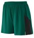 Augusta Sportswear 336 Youth Sprint Short in Dark green/ black front view