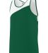 Augusta Sportswear 353 Youth Accelerate Jersey in Dark green/ white front view