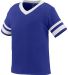 Augusta Sportswear 362 Toddler Sleeve Stripe Jerse in Purple/ white front view