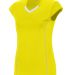Augusta Sportswear 1218 Women's Blash Jersey in Power yellow/ white front view