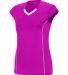 Augusta Sportswear 1218 Women's Blash Jersey in Power pink/ white side view