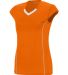 Augusta Sportswear 1218 Women's Blash Jersey in Power orange/ white side view