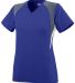 Augusta Sportswear 1296 Girls' Mystic Jersey in Purple/ graphite/ white front view