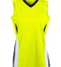 Augusta Sportswear 1356 Girls' Tornado Jersey in Power yellow/ black/ white front view