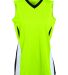 Augusta Sportswear 1356 Girls' Tornado Jersey in Lime/ black/ white front view