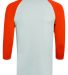Augusta Sportswear 1506 Youth Nova Jersey in White/ orange back view