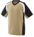 Augusta Sportswear 1535 Nitro Jersey in Vegas gold/ black/ white front view