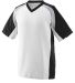 Augusta Sportswear 1535 Nitro Jersey in White/ black/ silver grey front view