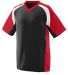 Augusta Sportswear 1536 Youth Nitro Jersey Black/ Red/ White front view