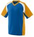 Augusta Sportswear 1536 Youth Nitro Jersey in Royal/ gold/ white front view
