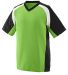 Augusta Sportswear 1536 Youth Nitro Jersey in Lime/ black/ white front view