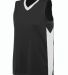 Augusta Sportswear 1714 Women's Block Out Jersey in Black/ white front view