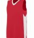 Augusta Sportswear 1714 Women's Block Out Jersey in Red/ white front view