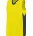 Augusta Sportswear 1714 Women's Block Out Jersey in Power yellow/ slate front view