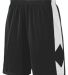 Augusta Sportswear 1716 Youth Block Out Short Black/ White front view