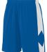 Augusta Sportswear 1716 Youth Block Out Short in Royal/ white front view