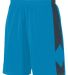 Augusta Sportswear 1716 Youth Block Out Short in Power blue/ slate front view