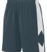 Augusta Sportswear 1716 Youth Block Out Short in Slate/ white front view