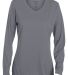 Augusta Sportswear 1788 Women's Long Sleeve Wickin in Graphite front view