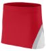 Augusta Sportswear 9205 Women's Cheerflex Skirt in Red/ white/ metallic silver front view