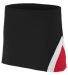 Augusta Sportswear 9205 Women's Cheerflex Skirt in Black/ red/ white front view