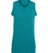 Augusta Sportswear 551 Girls' Sleeveless Two-Butto in Teal front view