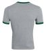 Augusta Sportswear 711 Youth Ringer T-Shirt in Athletic heather/ dark green back view