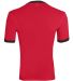 Augusta Sportswear 711 Youth Ringer T-Shirt in Red/ black back view