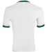 Augusta Sportswear 711 Youth Ringer T-Shirt in White/ dark green back view