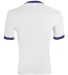 Augusta Sportswear 711 Youth Ringer T-Shirt in White/ purple back view