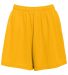 Augusta Sportswear 961 Girls' Wicking Mesh Short in Gold front view