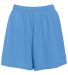 Augusta Sportswear 961 Girls' Wicking Mesh Short in Columbia blue front view