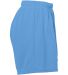 Augusta Sportswear 961 Girls' Wicking Mesh Short in Columbia blue side view