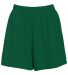 Augusta Sportswear 961 Girls' Wicking Mesh Short in Dark green front view