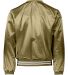 Augusta Sportswear 3610 Satin Baseball Jacket Stri in Metallic gold/ white back view