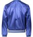 Augusta Sportswear 3610 Satin Baseball Jacket Stri in Columbia blue/ white back view
