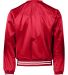 Augusta Sportswear 3610 Satin Baseball Jacket Stri in Red/ white back view