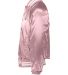 Augusta Sportswear 3610 Satin Baseball Jacket Stri in Light pink/ white side view