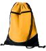 Augusta Sportswear 1920 Tri-Color Drawstring Backp in Gold/ black/ white front view