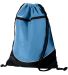 Augusta Sportswear 1920 Tri-Color Drawstring Backp in Columbia blue/ black/ white front view