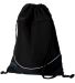 Augusta Sportswear 1920 Tri-Color Drawstring Backp in Black/ black/ white front view