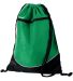 Augusta Sportswear 1920 Tri-Color Drawstring Backp in Kelly/ black/ white front view