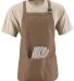Augusta Sportswear 4250 Medium Length Apron with P in Khaki front view