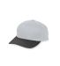 Augusta Sportswear 6206 Youth Six-Panel Cotton Twi in Silver grey/ black front view