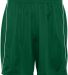 Augusta Sportswear 460 Wicking Soccer Short with P in Dark green/ white front view