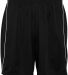 Augusta Sportswear 460 Wicking Soccer Short with P in Black/ white front view