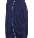 Augusta Sportswear 461 Youth Wicking Soccer Short  in Navy/ white side view
