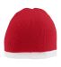 Augusta Sportswear 6820 Two-Tone Knit Beanie in Red/ white front view