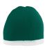 Augusta Sportswear 6820 Two-Tone Knit Beanie in Dark green/ white front view