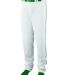Augusta Sportswear 1445 Series Baseball/Softball P in White/ dark green front view